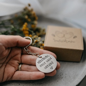 Köszönöm, hogy vagy nekem! � kulcstartó kézzel beütött szöveggel, Táska & Tok, Kulcstartó & Táskadísz, Kulcstartó, Fémmegmunkálás, Ötvös, MESKA