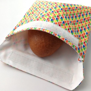 Apró háromszöges snackbag, tépőzáras uzsitasak, vízhatlan szendvicstartó, uzsonnás tasak, szendvics tartó újraszalvéta, Táska & Tok, Uzsonna- & Ebéd tartó, Szendvics csomagoló, Varrás, Meska