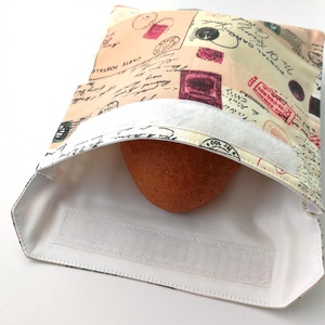 Vintage leveles snackbag, tépőzáras uzsitasak, vízhatlan szendvicstartó, uzsonnás tasak, szendvics tartó újraszalvéta - Meska.hu