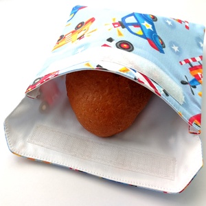 Járműves snackbag, tépőzáras uzsitasak, vízhatlan szendvicstartó, uzsonnás tasak, szendvics tartó újraszalvéta - Meska.hu