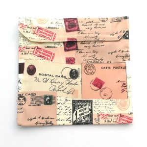 Vintage leveles snackbag, tépőzáras uzsitasak, vízhatlan szendvicstartó, uzsonnás tasak, szendvics tartó újraszalvéta - táska & tok - uzsonna- & ebéd tartó - szendvics csomagoló - Meska.hu