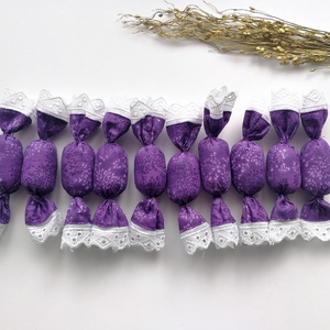 10 db karácsonyi textil szaloncukor dísz - karácsonyi szaloncukor - dekor szaloncukor  - karácsony - karácsonyi lakásdekoráció - ünnepi asztaldekoráció - Meska.hu