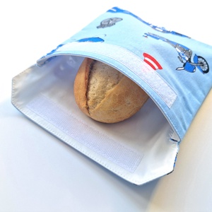 Rendőrös snackbag, tépőzáras uzsitasak, vízhatlan szendvicstartó, uzsonnás tasak, szendvics tartó újraszalvéta, Táska & Tok, Uzsonna- & Ebéd tartó, Szendvics csomagoló, Varrás, MESKA