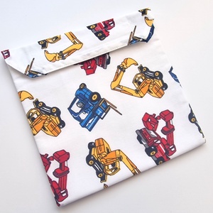 Nagy munkagépes snackbag, tépőzáras uzsitasak, vízhatlan szendvicstartó, uzsonnás tasak, szendvics tartó - táska & tok - uzsonna- & ebéd tartó - szendvics csomagoló - Meska.hu