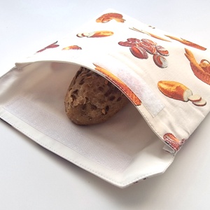 Péksütis, pékárus snackbag, tépőzáras uzsitasak, vízhatlan szendvicstartó, uzsonnás tasak, szendvics tartó - Meska.hu