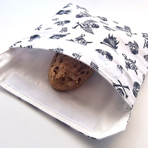 Kalózos snackbag, tépőzáras uzsitasak, vízhatlan szendvicstartó, uzsonnás tasak, szendvics tartó, Táska & Tok, Uzsonna- & Ebéd tartó, Szendvics csomagoló, Varrás, MESKA
