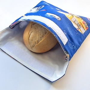 Teherautós, motoros snackbag, tépőzáras uzsitasak, vízhatlan szendvicstartó, uzsonnás tasak, uzsonnás szendvics tartó, Táska & Tok, Uzsonna- & Ebéd tartó, Szendvics csomagoló, Varrás, MESKA