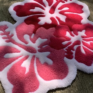 Hibiszkusz tufting szőnyeg - otthon & életmód - lakástextil - szőnyeg - más típusú szőnyeg - Meska.hu