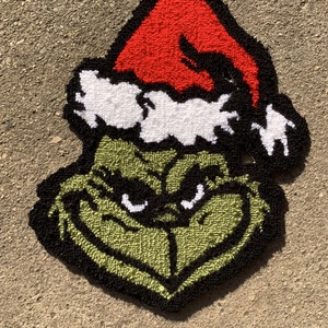 Grinch hímzett fali/asztali dísz - Meska.hu