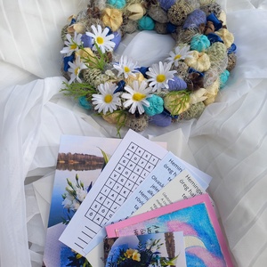 Hemingway ajtódísz szett, Otthon & Életmód, Dekoráció, Ajtó- és ablak dekoráció, Ajtódísz & Kopogtató, Virágkötés, Mindenmás, MESKA