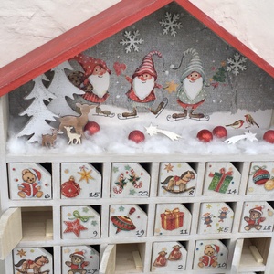 Adventi kalendárium, házikó - karácsony - adventi díszek - adventi naptár - Meska.hu