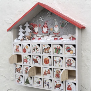 Adventi kalendárium, házikó - karácsony - adventi díszek - adventi naptár - Meska.hu