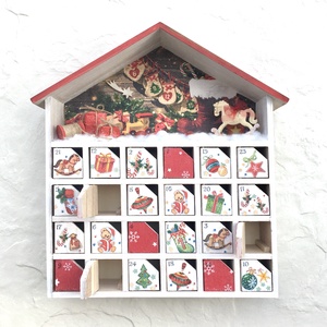 Fa adventi kalendárium, naptár - karácsony - adventi díszek - adventi naptár - Meska.hu