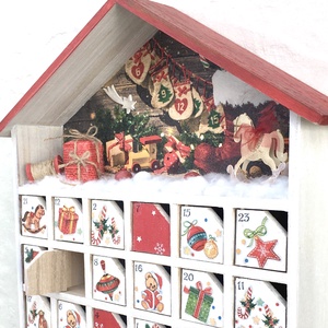 Fa adventi kalendárium, naptár - karácsony - adventi díszek - adventi naptár - Meska.hu