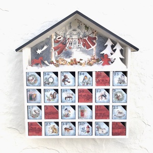 Fa adventi naptár, kalendárium - házikó - Meska.hu