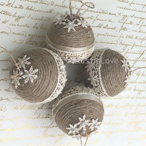 Rusztikus karácsonyi gömb - Meska.hu