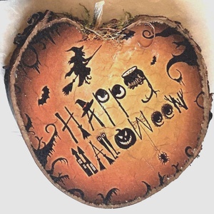 Tök dekoráció fából őszre, Halloweenre - otthon & életmód - dekoráció - halloween - halloweeni dekoráció - Meska.hu