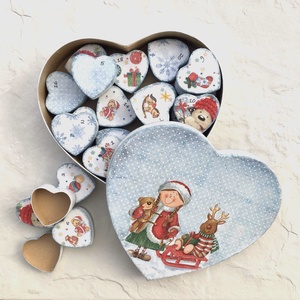 Adventi szívek  naptár, várakozás - Meska.hu