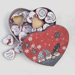 Adventi naptár, szívek - manók - karácsony - adventi díszek - adventi naptár - Meska.hu Adventi naptár, szívek - manók - karácsony - adventi díszek - adventi naptár - Meska.hu