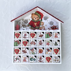Adventi házikó, naptár mackóval - Meska.hu