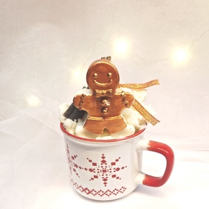 Illatgyertya karácsonyi bögrében - MÉZI, Karácsony, Karácsonyi lakásdekoráció, Karácsonyi illatgyertya, mécses, Gyertya-, mécseskészítés, MESKA