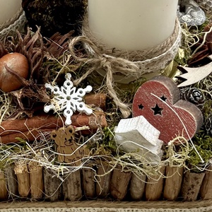 ADVENT ládika, asztaldísz gyertyákkal - karácsony - adventi díszek - adventi gyertyadíszek és koszorúdíszek - Meska.hu