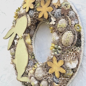 Húsvéti kopogtató, ajtódísz - Nyuszkó 1 - ünnepi díszek, dekorációk - húsvéti díszek és dekorációk - húsvéti ajtódísz, kopogtató - Meska.hu