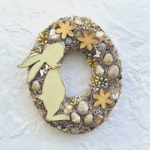 Húsvéti kopogtató, ajtódísz - Nyuszkó 1 - ünnepi díszek, dekorációk - húsvéti díszek és dekorációk - húsvéti ajtódísz, kopogtató - Meska.hu