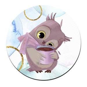 Cuki kávés bagoly mintás bögre alátét, , , MESKA