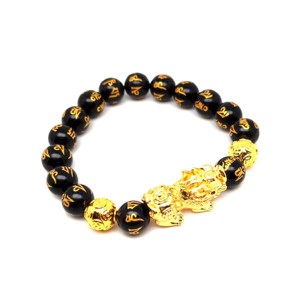 Ónix dragon golyó karkötő 10mm, Ékszer, Karkötő, Ásványkarkötő, , MESKA