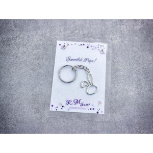 Szeretlek Papa egyszerű nyuszi medálos kulcstartó, , , MESKA