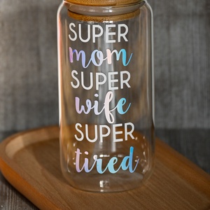 Super Mom vinyl kávés pohár � 500 ml, Otthon & Életmód, Konyhafelszerelés, tálalás, Tálalás, Pohár, Mindenmás, MESKA