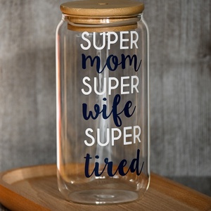 Super Mom vinyl kávés pohár � 500 ml - otthon & életmód - konyhafelszerelés, tálalás - tálalás - pohár - Meska.hu