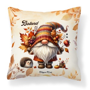 Névvel kérhető - Cuki őszi manó sünikével mintás párna, Otthon & Életmód, Lakástextil, Párna & Párnahuzat, Díszpárna (belsővel együtt), , MESKA