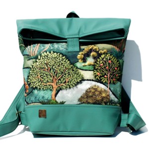 SuziartBag Zöld fás hátizsák - Meska.hu