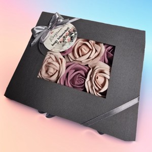 Szülőköszöntő virágbox örökrózsás - esküvő - emlék & ajándék - szülőköszöntő ajándék - Meska.hu