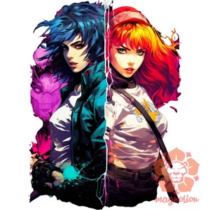 Anime cyberpunk fantázia v11 - ruha & divat - férfi ruha - férfi pulóver - Meska.hu