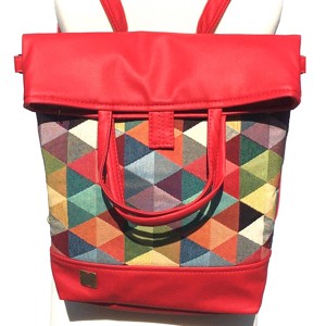 SuziartBag Piros káró mintás 2in1 hátizsák - táska & tok - kézitáska & válltáska - válltáska - Meska.hu