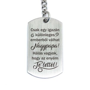 Te lettél a Nagypapám acél medálos kulcstartó - táska & tok - kulcstartó & táskadísz - kulcstartó - Meska.hu