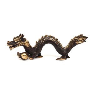 Réz figura sárkány óarany 4x12cm, Otthon & Életmód, Dekoráció, Dísztárgy, , MESKA