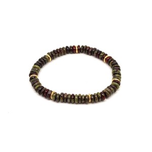 Jáspis Sárkány korong karkötő köztessel 6x2mm, Ékszer, Karkötő, Ásványkarkötő, , MESKA