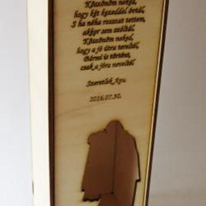 Esküvői Bortartó Szülőknek - Személyre Szabható Fa Ajándék - esküvő - emlék & ajándék - köszönőajándék - Meska.hu