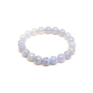 Kalcedon golyós ásvány karkötő 9�10mm, Ékszer, Karkötő, Ásványkarkötő, , MESKA