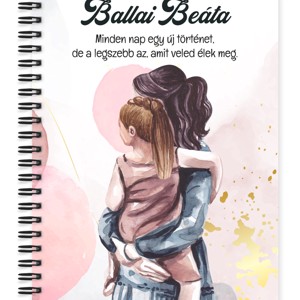Személyre szabható - Anya és Lánya mintás A6-os füzet, Otthon & Életmód, Papír, írószer, Jegyzetfüzet & Napló, , MESKA