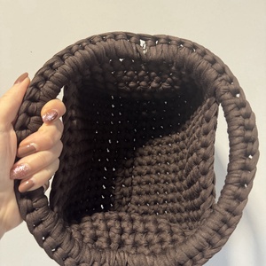 Csokibarna horgolt SABIÉ kézitáska vagy neszesszer - táska & tok - kézitáska & válltáska - kézitáska - Meska.hu