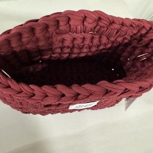 Horgolt SABIÉ burgundi színű  kézi és v�lltáska - táska & tok - kézitáska & válltáska - kézitáska - Meska.hu