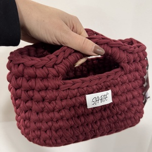 Horgolt SABIÉ burgundi színű  kézi és v�lltáska, Táska & Tok, Kézitáska & válltáska, Kézitáska, Horgolás, MESKA