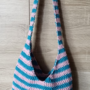 Horgolt szatyor - shoulder bag - táska & tok - bevásárlás & shopper táska - shopper, textiltáska, szatyor - Meska.hu