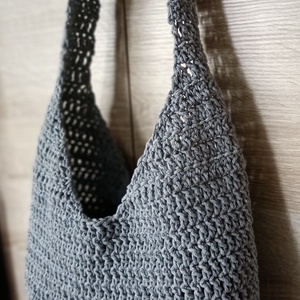 Horgolt szatyor - shoulder bag - táska & tok - bevásárlás & shopper táska - shopper, textiltáska, szatyor - Meska.hu