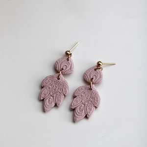 Mandala mintás függő fülbevaló, Ékszer, Fülbevaló, Lógó fülbevaló, Ékszerkészítés, Gyurma, MESKA